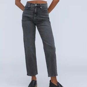 Everlane "The Way-High Jean" Size 28 "Washed Black" Straight Leg $118 NWT